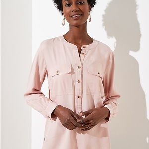 Pocket Henley Utility Blouse